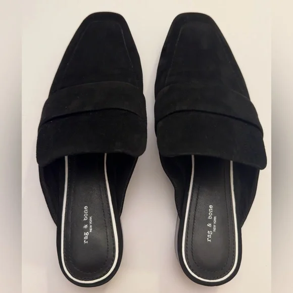 Rag & Bone Aslen Suede Leather Mules - Picture 2 of 6